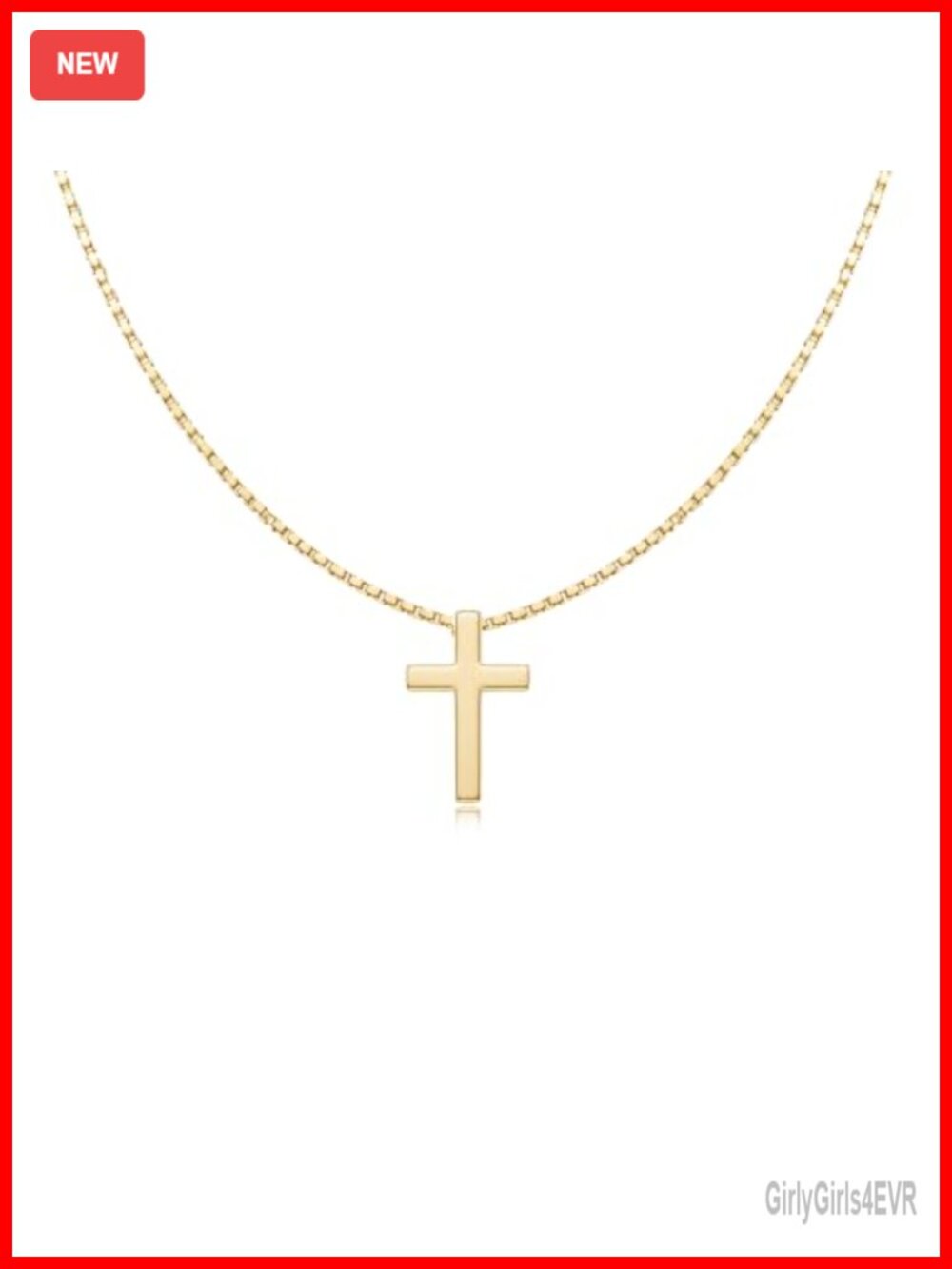 14K Gold Plated Dainty Small Cross Necklace Choker
